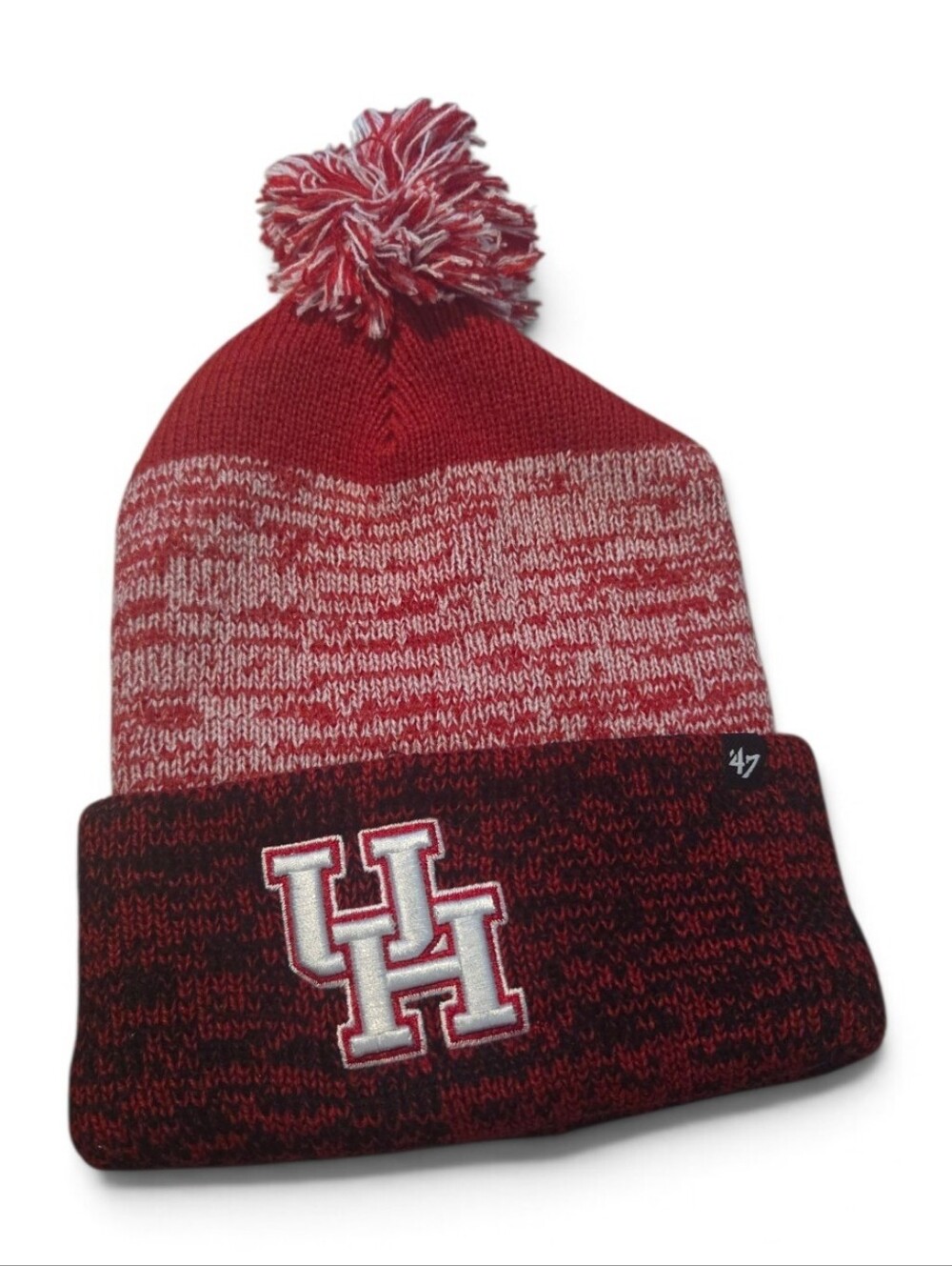 University of Houston Cougars 47 Brand Cuff Knit Pom Beanie with UH Logo